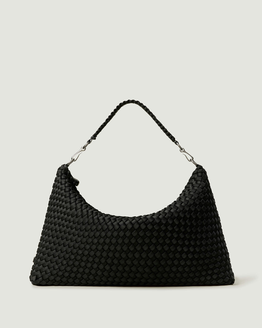 Porto Medium Half-Moon Bag | Onyx