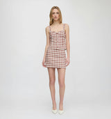 The Aiko Top - Cognac Gingham
