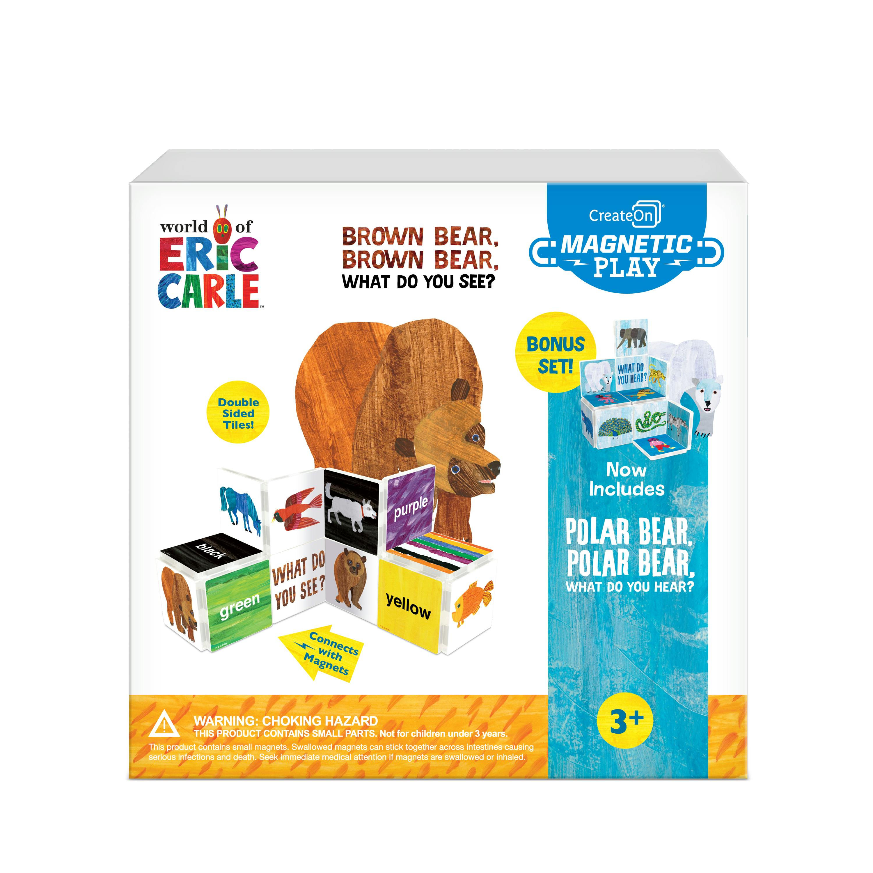 Eric Carle Brown Bear & Polar Bear Magnetic Tiles Combo Set