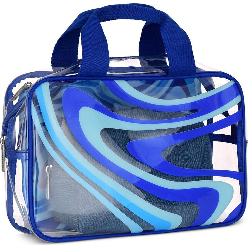 Blue Swirl Cosmetic Trio