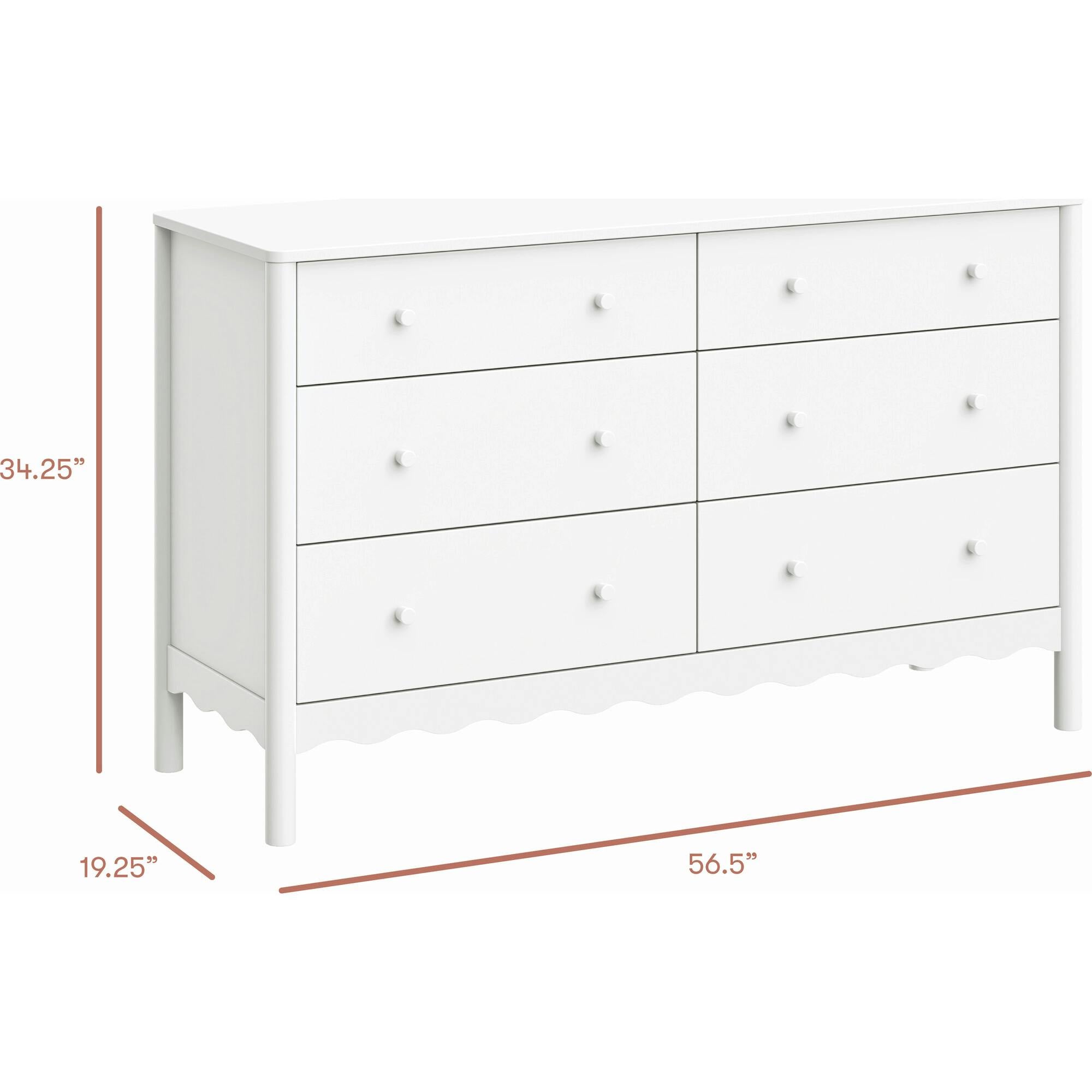 Swell 6-Drawer Wide Assembled Dresser (56