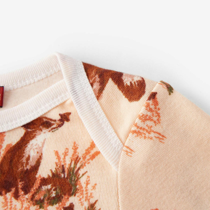 Floral Organic Cotton Newborn Gown & Hat Set