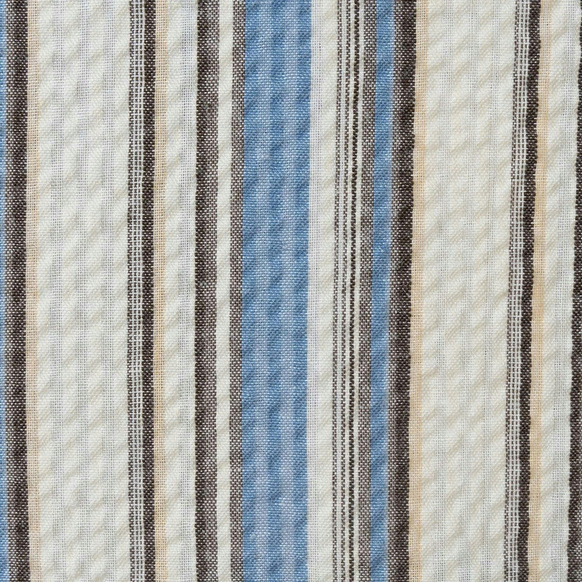 Big Kid Boys Puckered Stripes Buttondown | Blue Stripe