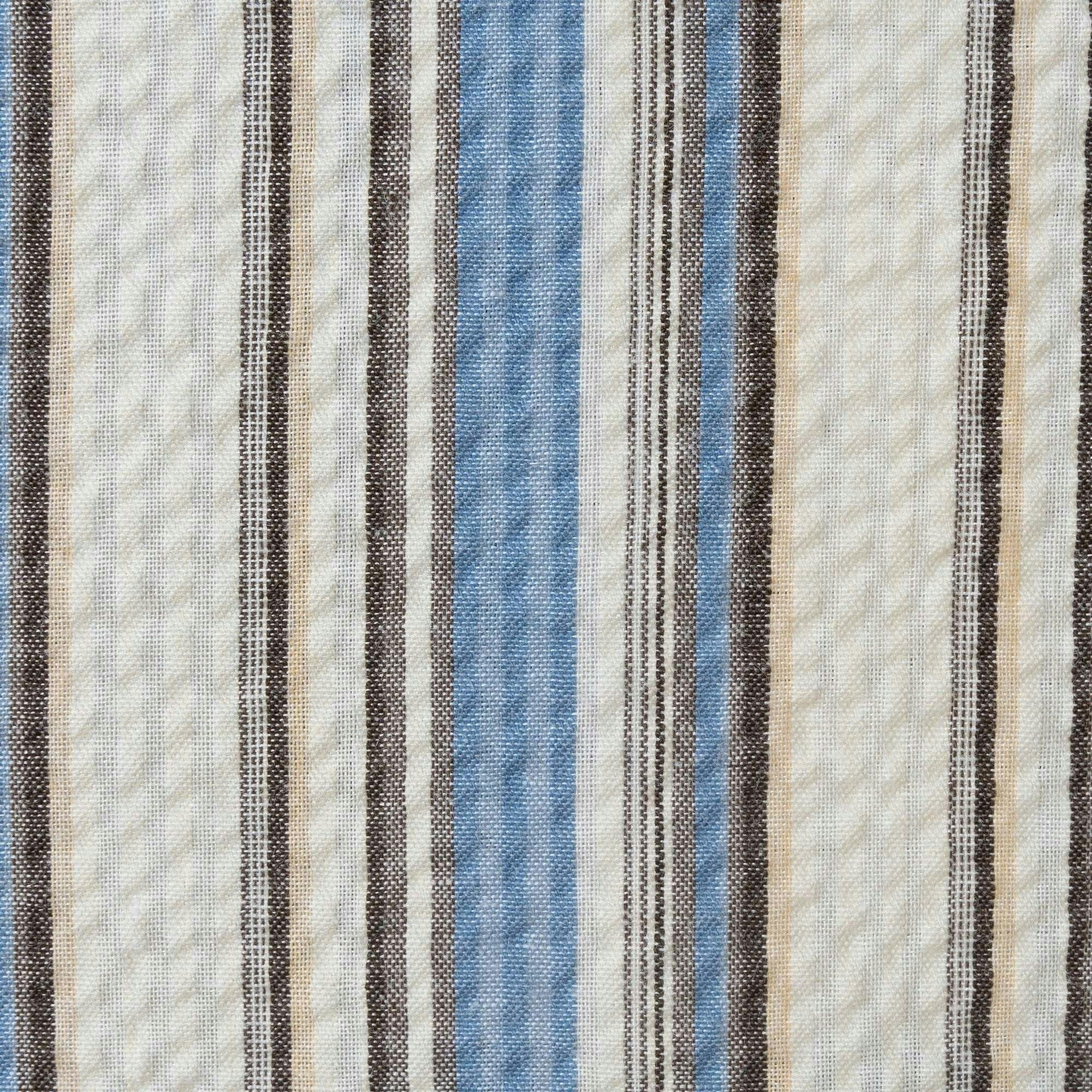 Big Kid Boys Puckered Stripes Buttondown | Blue Stripe