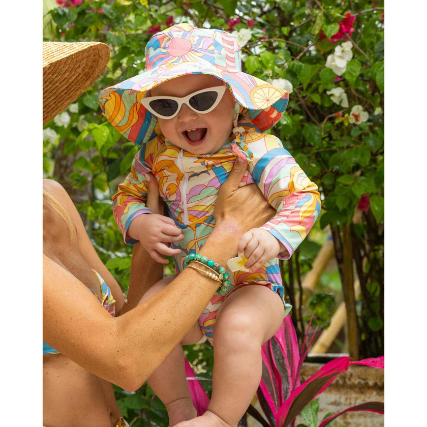The Paradiso - Girls Rash Guard One Piece with Ruffle UPF 50+