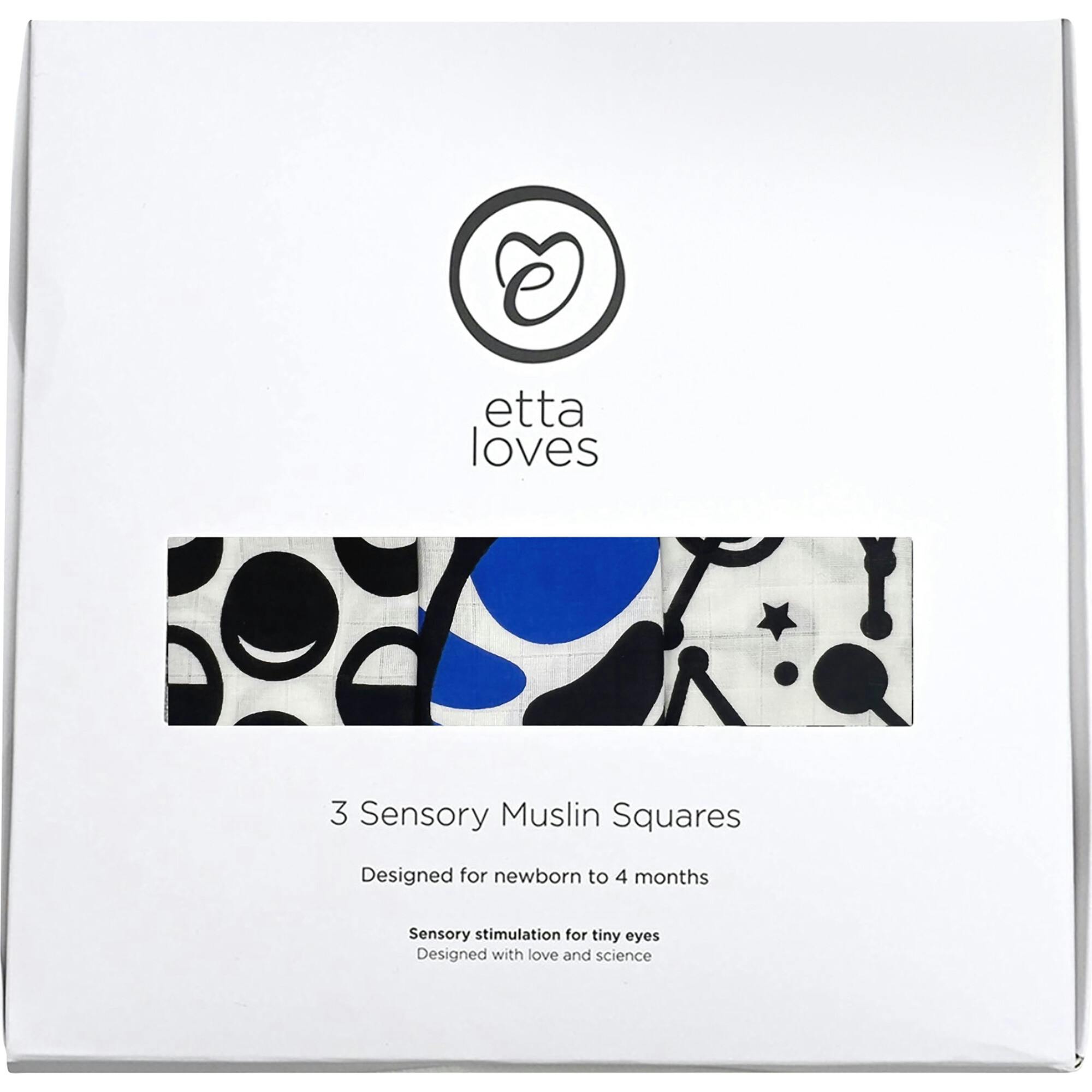 SKY PRINT MUSLIN 3-PACK - for newborn to 4 month old babies