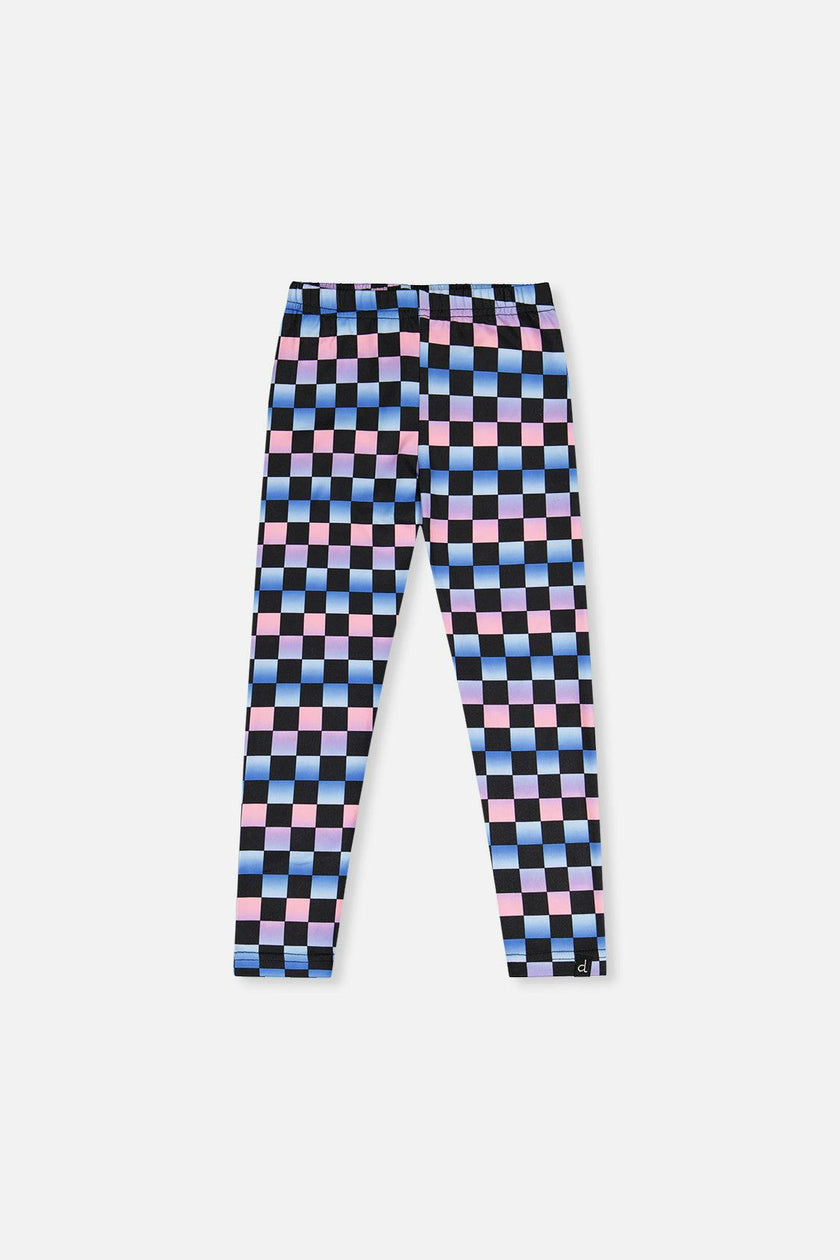 Leggings Black Checkered Print