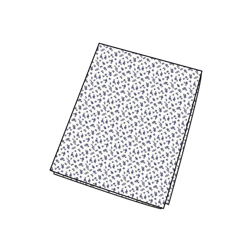 Luxe Premium Percale Crib Sheet in Ditzy Waltz White