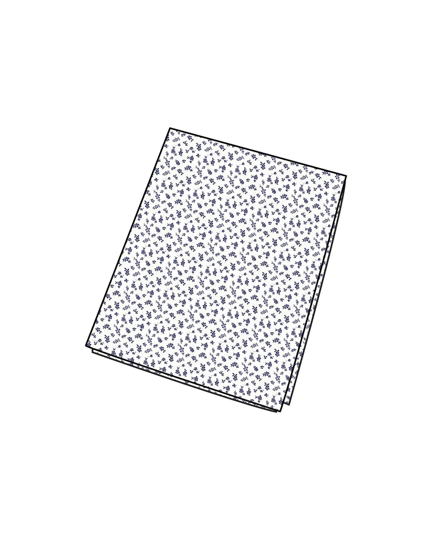 Luxe Premium Percale Crib Sheet in Ditzy Waltz White