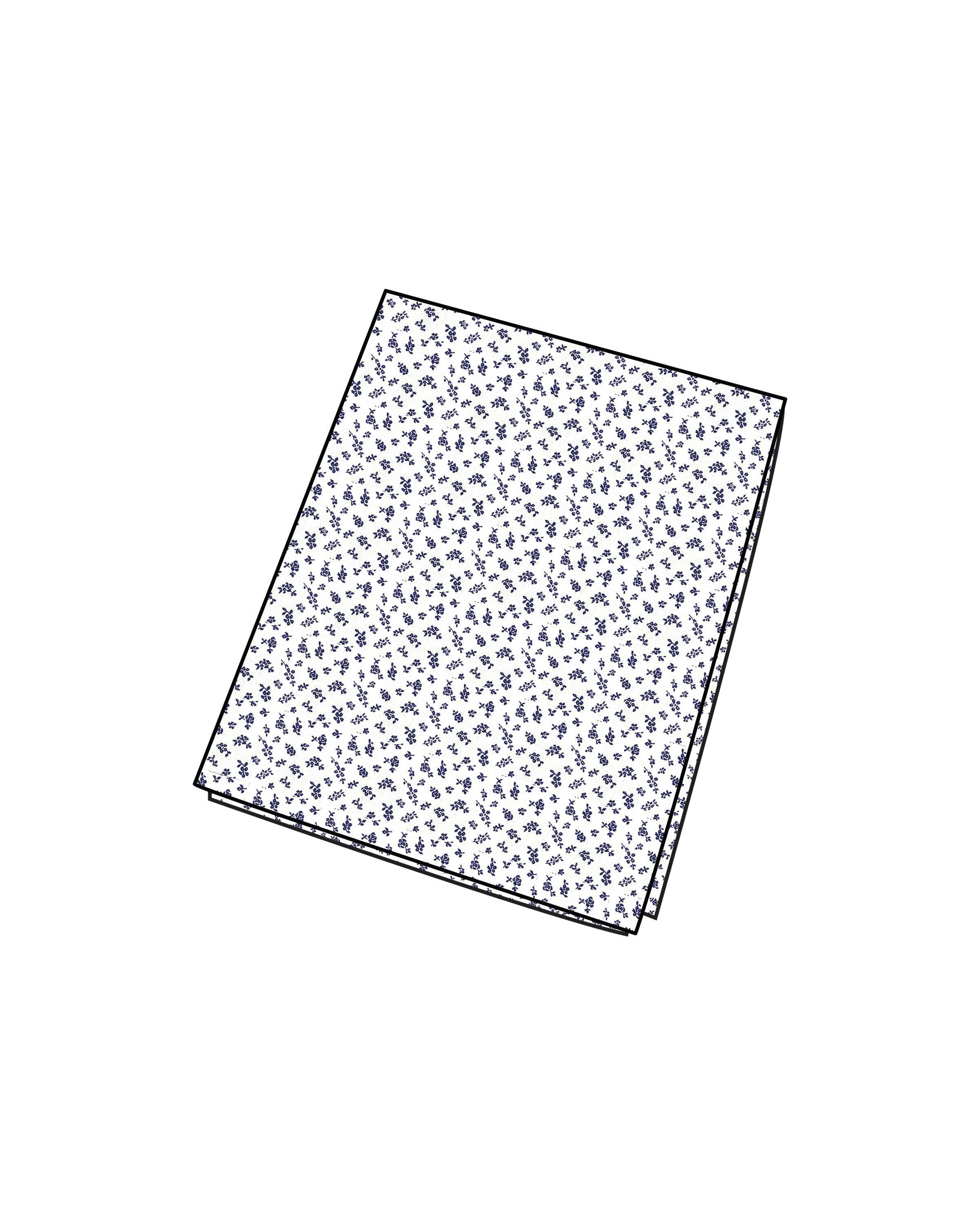 Luxe Premium Percale Crib Sheet in Ditzy Waltz White