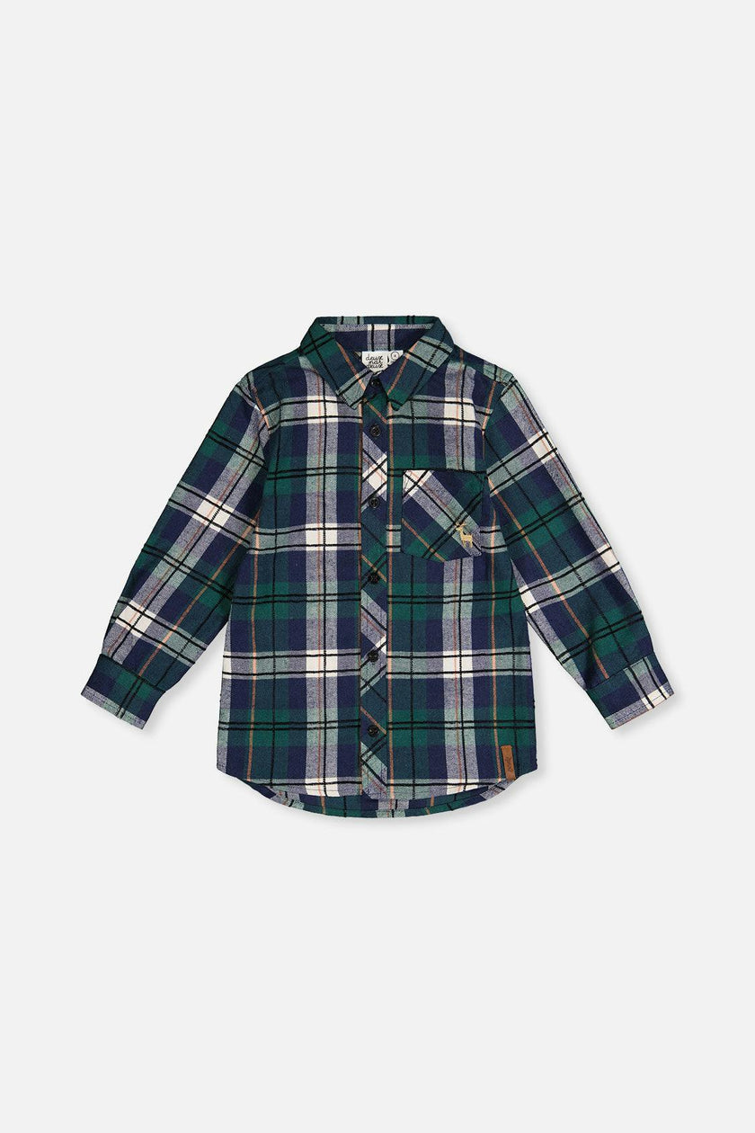 Plaid Shirt Blue And Green