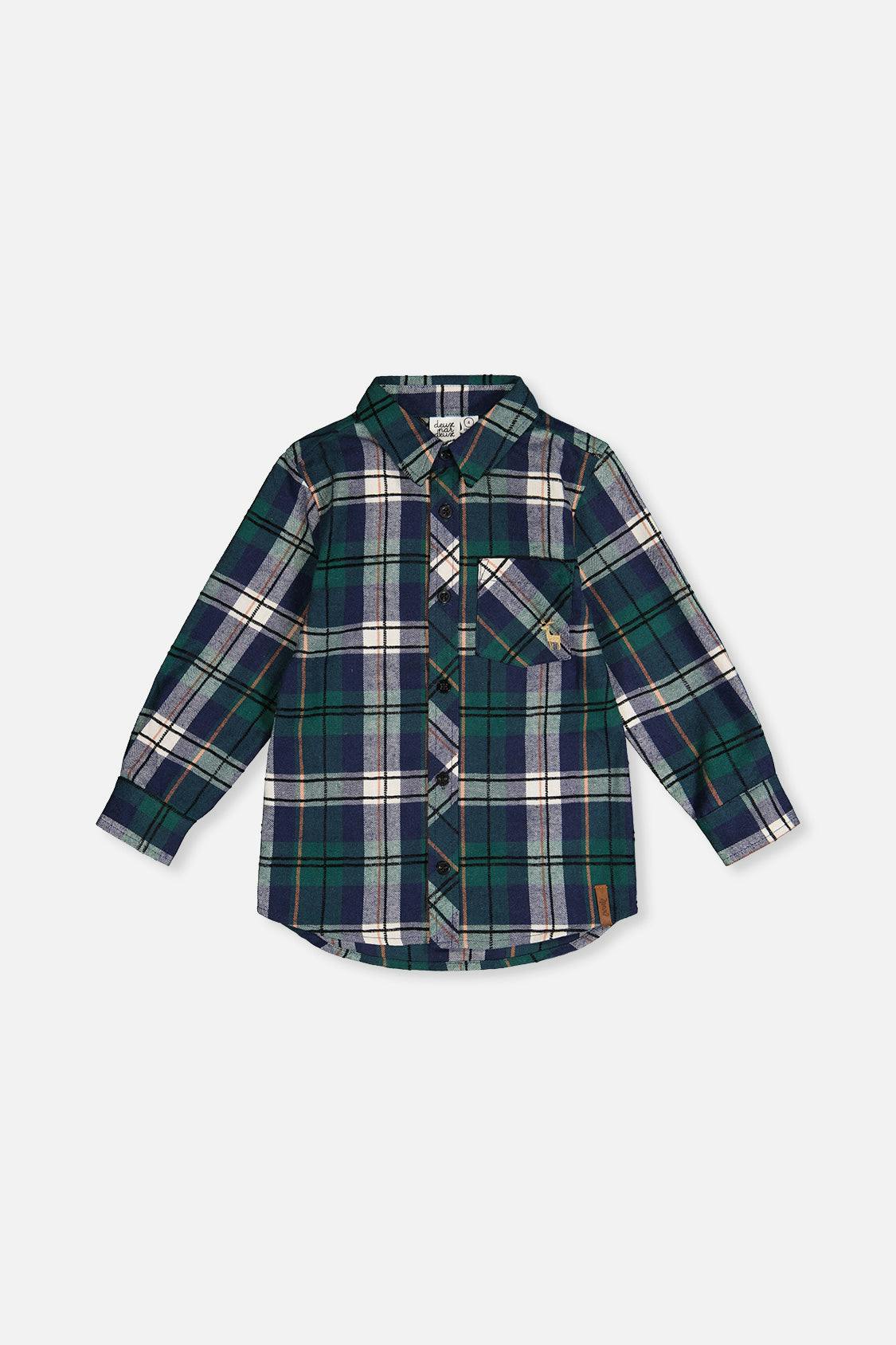 Plaid Shirt Blue And Green
