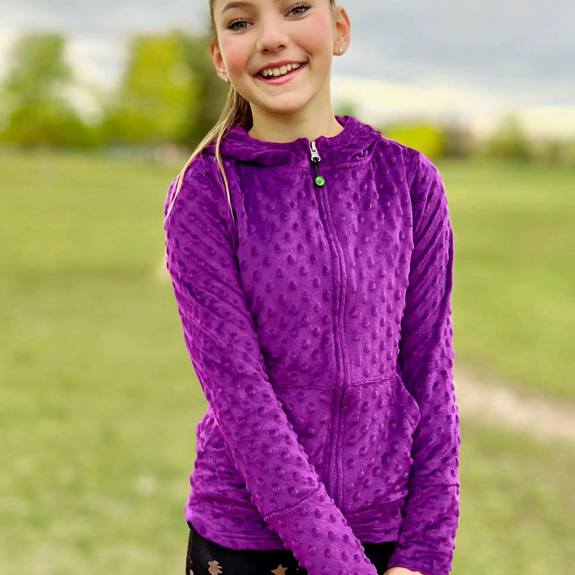 Minky Bubble Zip Hoodie