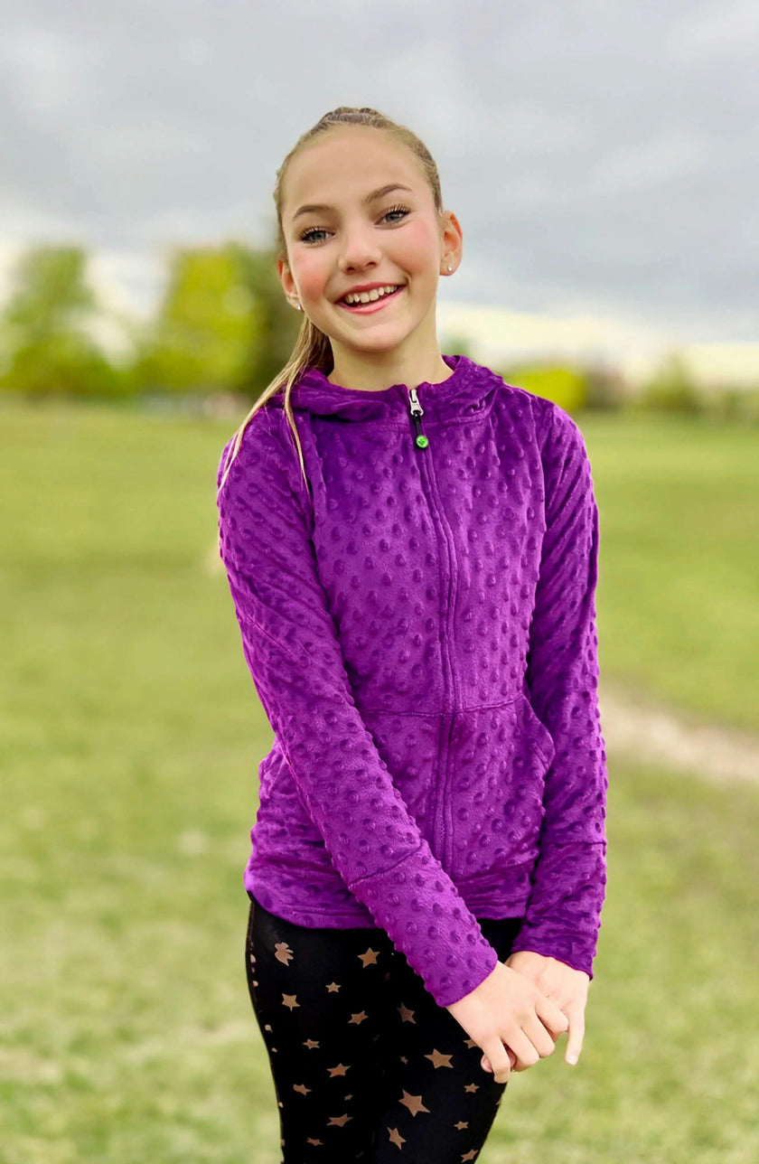 Minky Bubble Zip Hoodie