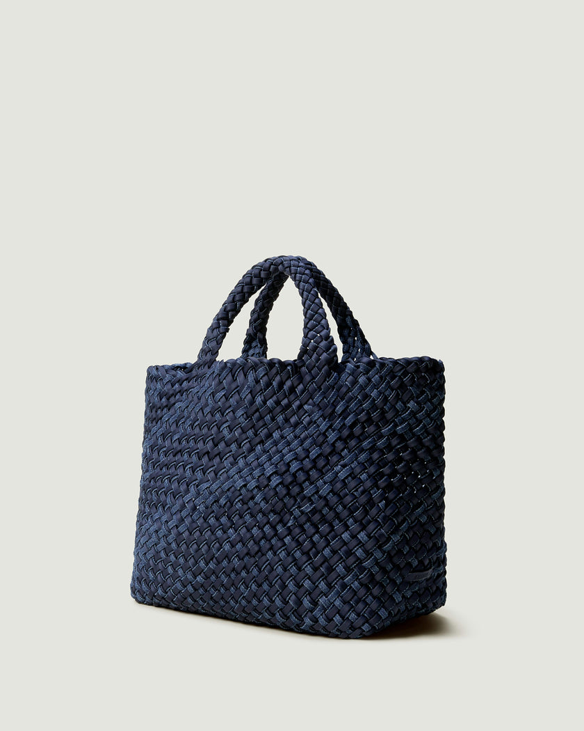 St. Barths Medium Tote Double Weave Denim | Indigo