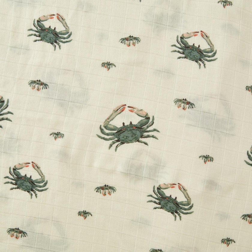Coastal Crab Hooded Swaddle Blanket