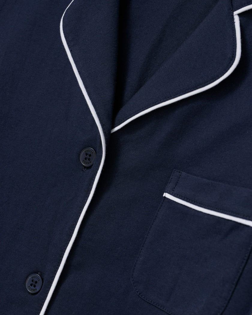 The Poppy Lightweight Pima Short Set in Navy