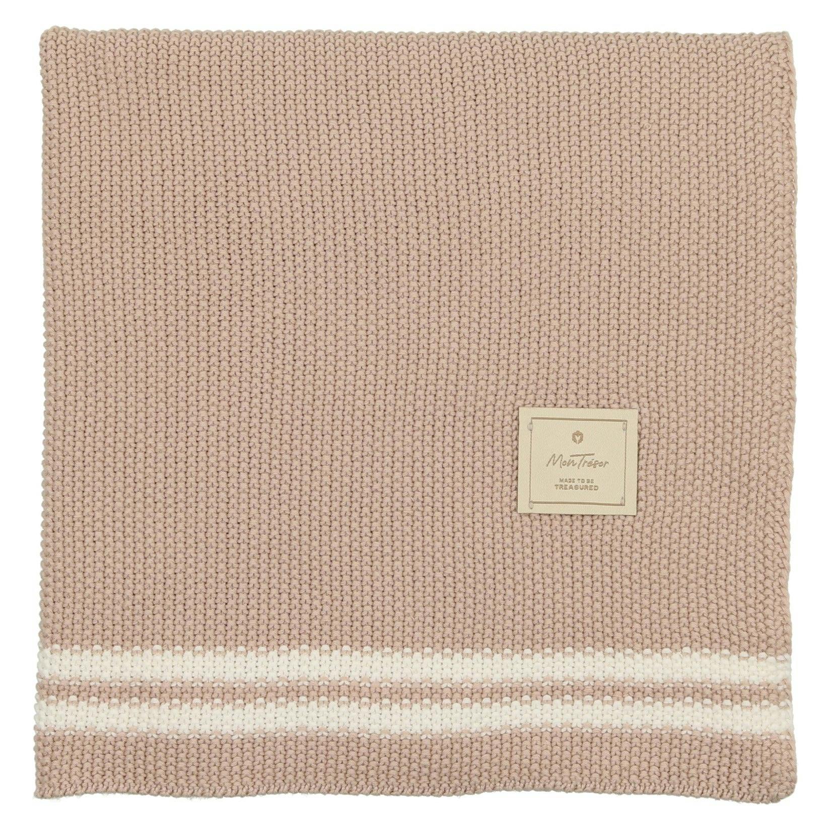 Duo Stripe Chunky-Knit Blanket