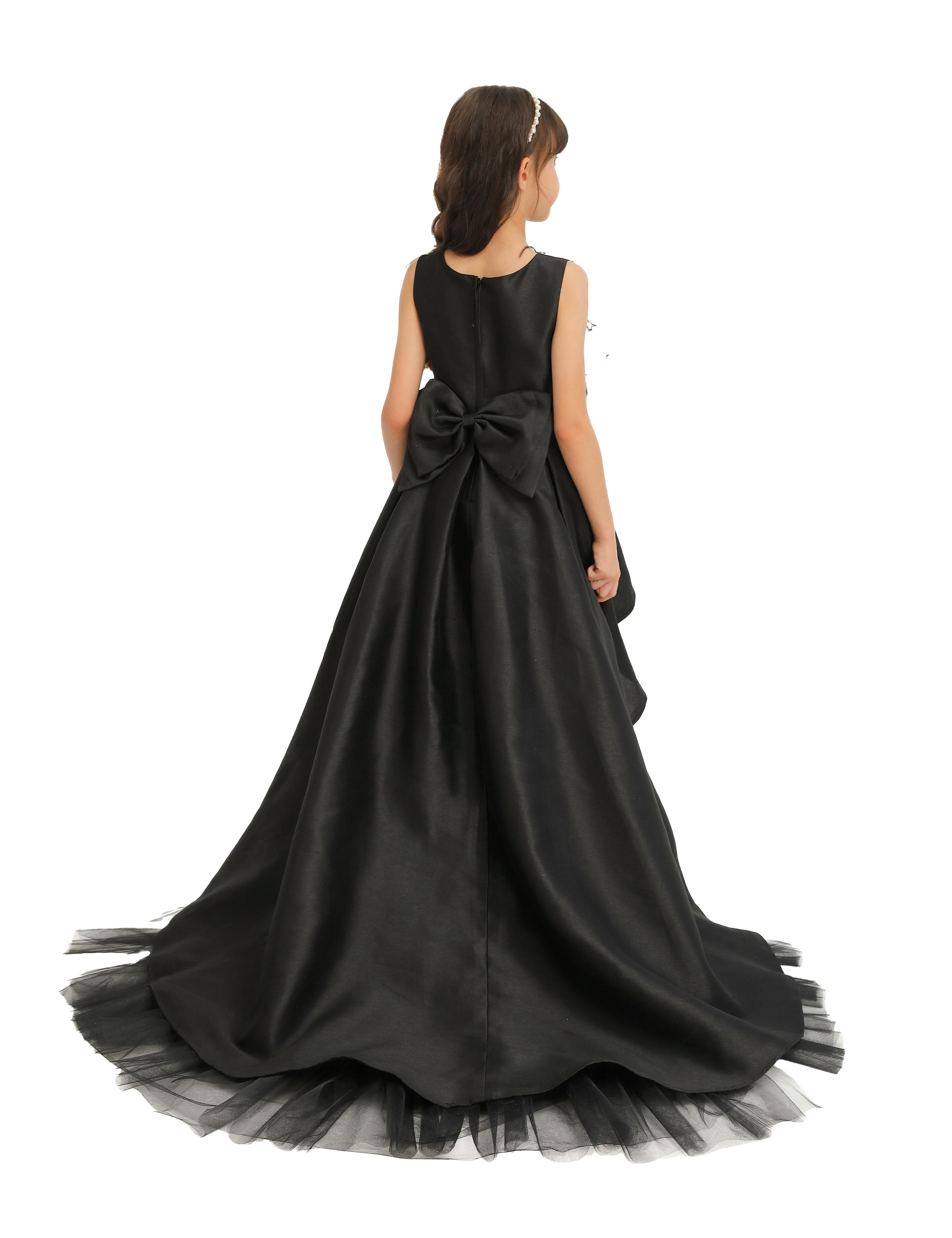 Black Accented Tea Styled Salem Dress