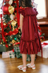 Mini Peridot Dress in Garnet Stripe