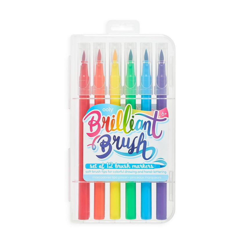 Brilliant Brush Markers - Reusable Case - Set of 12