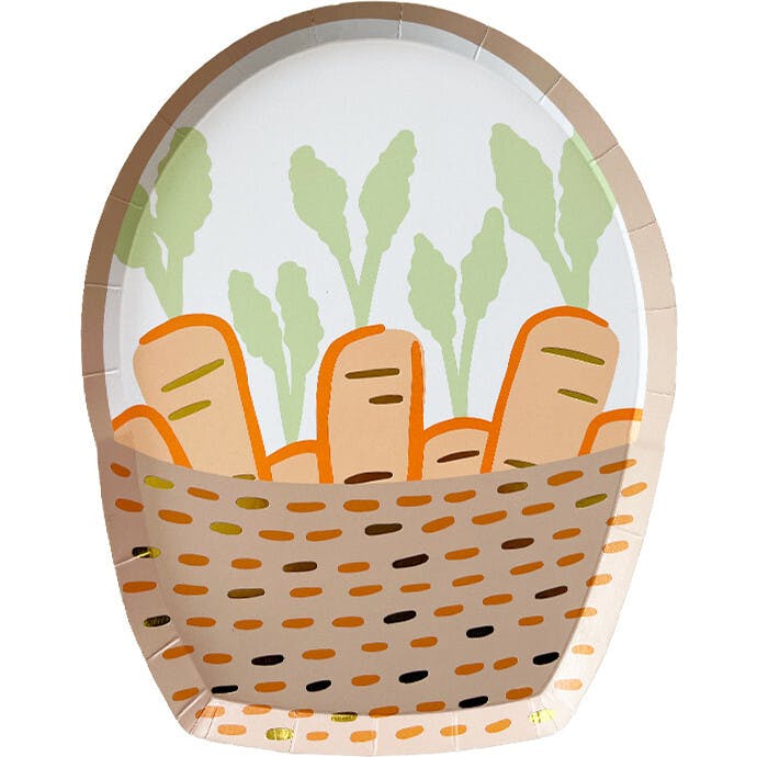 Bunnies In The Garden Small Basket Plates