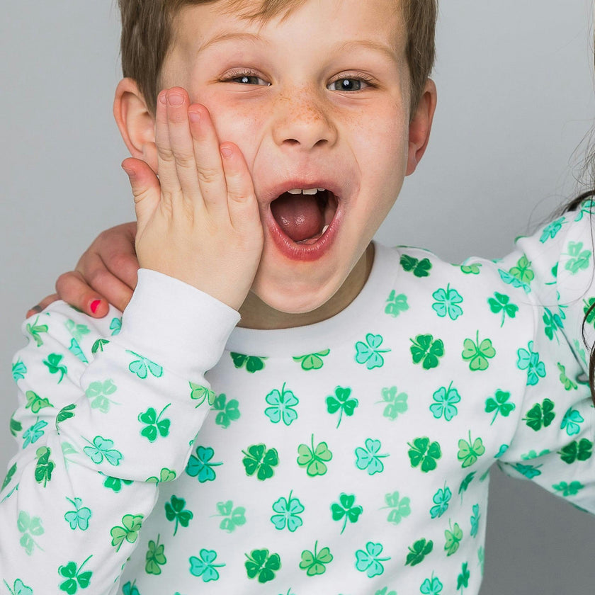 The Organic Long Sleeve Pajama Set [Shamrocks]