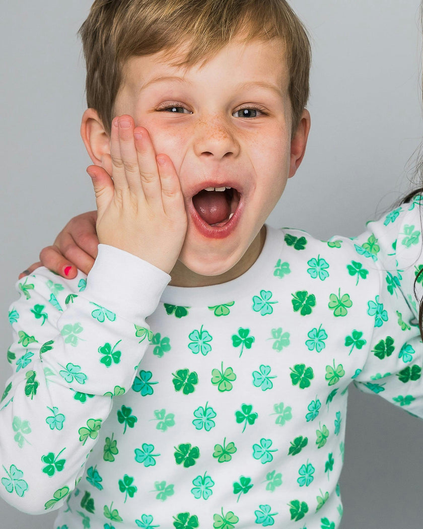 The Organic Long Sleeve Pajama Set [Shamrocks]