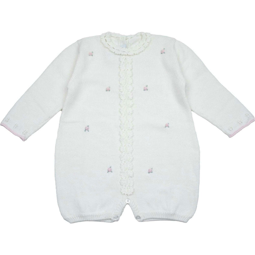 Rosette Knit Bubble Romper