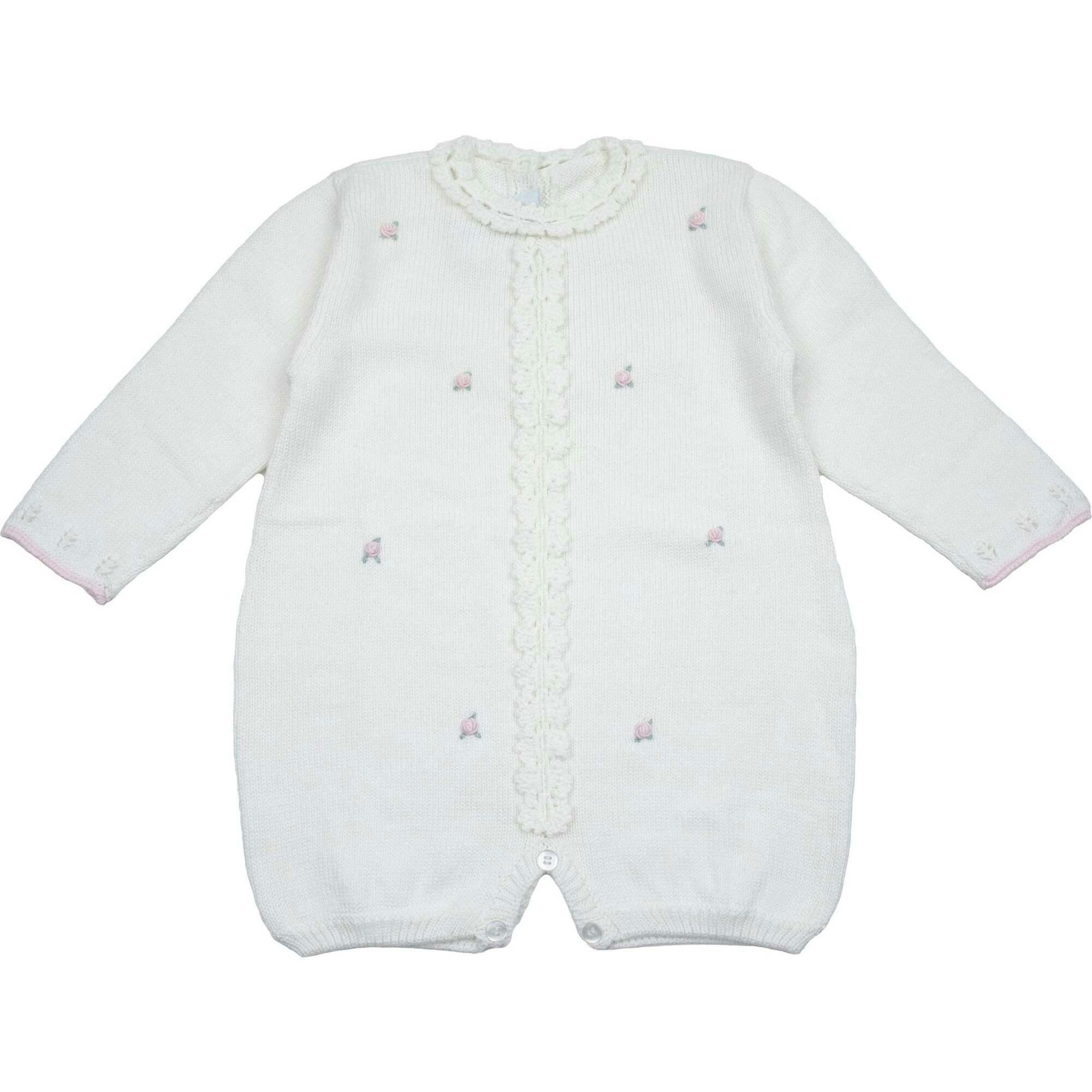 Rosette Knit Bubble Romper