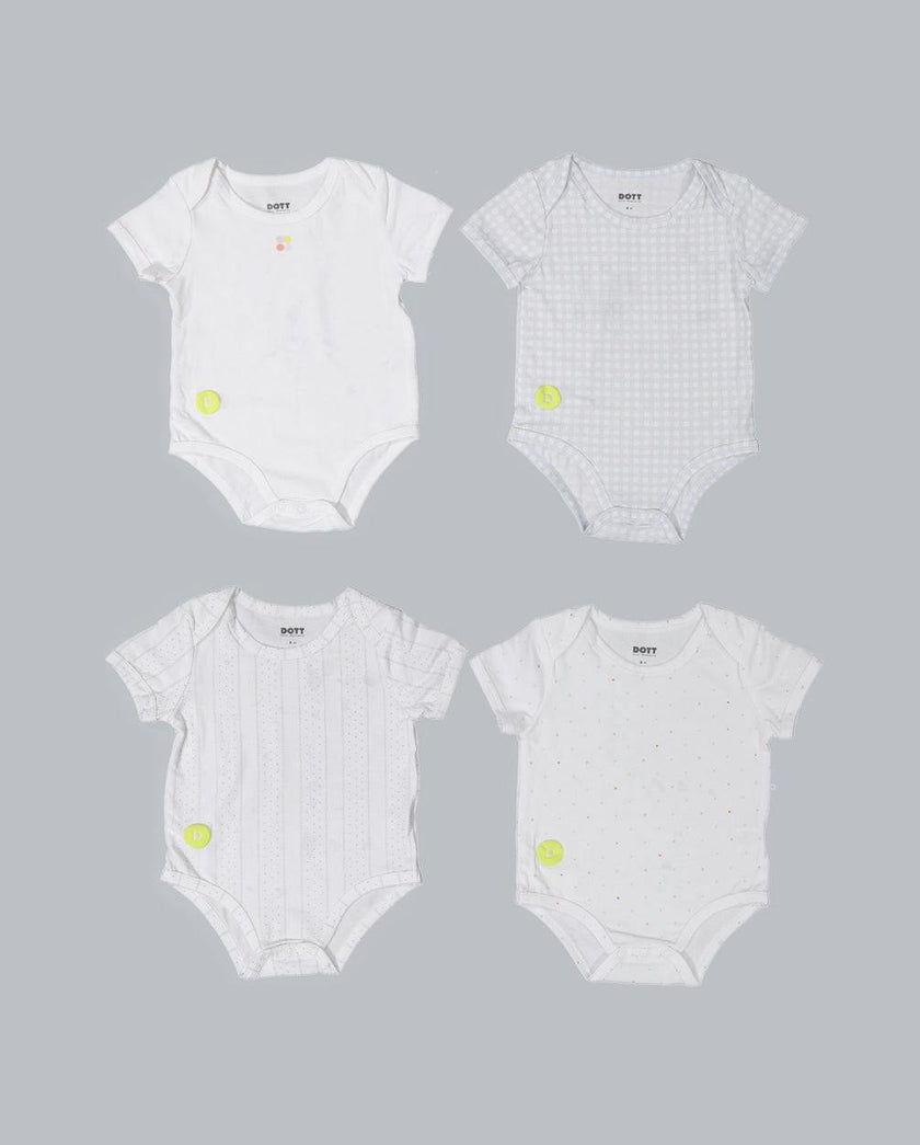 Baby Boy Short Sleeve 4pc Onesie Set