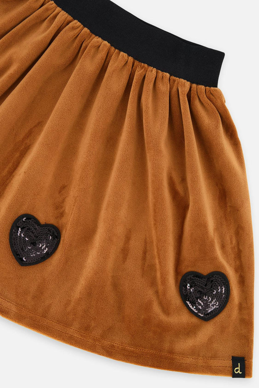 Velvet Skirt Brown