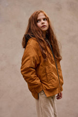 Padded Bomber Jacket With Removable Hood