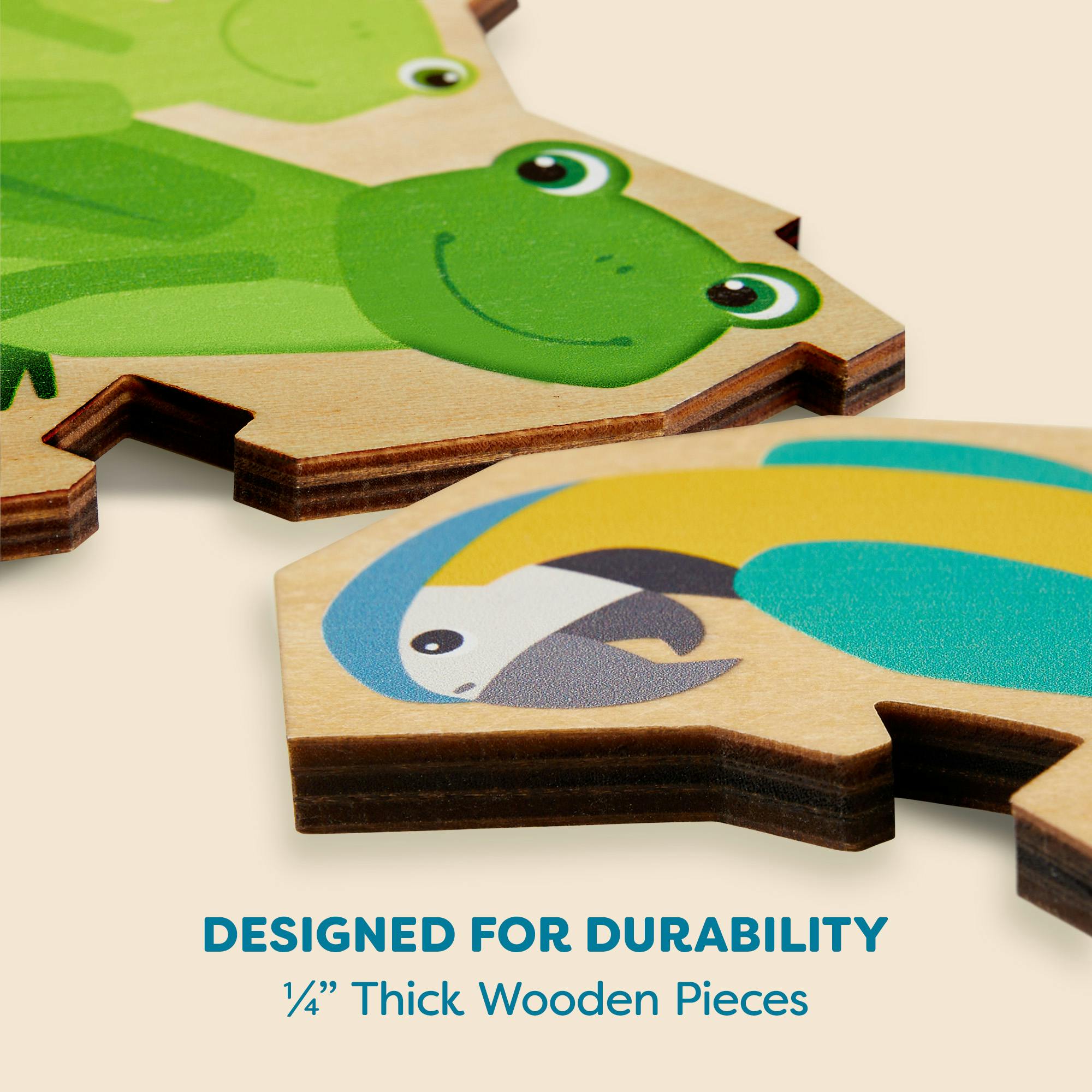 Bundle of Animal 2 in 1 Puzzles (Parrot, Elephant & Butterfly)