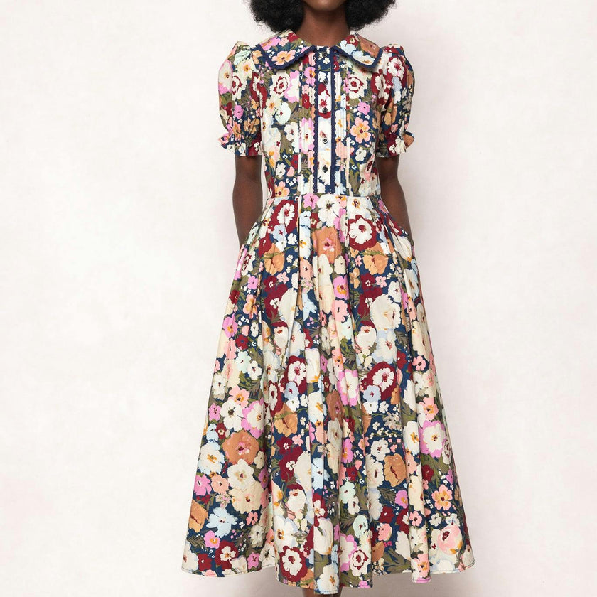 Sophia Dress in Midnight Garden