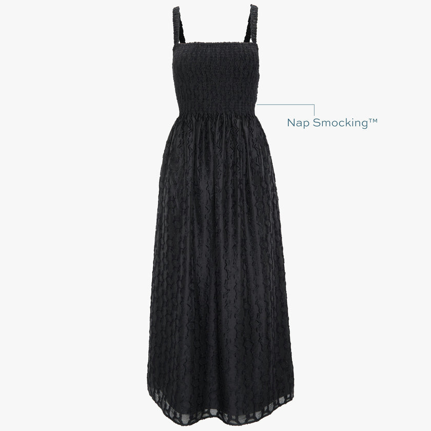 The Anita Nap Dress - Black Fil Coupé