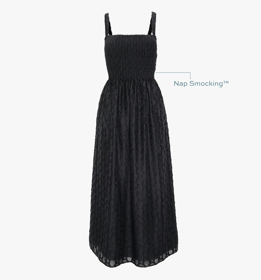 The Anita Nap Dress - Black Fil Coupé