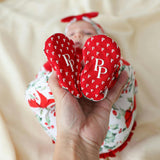 Happy Holly-days Footie Ruffled Zippered One Piece