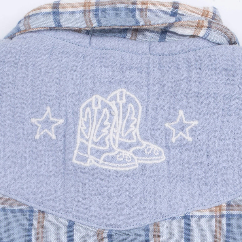 Western Boot Plaid - Western Pearl Snap Shortie