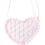 Customizable Quilted Floral Heart Purse