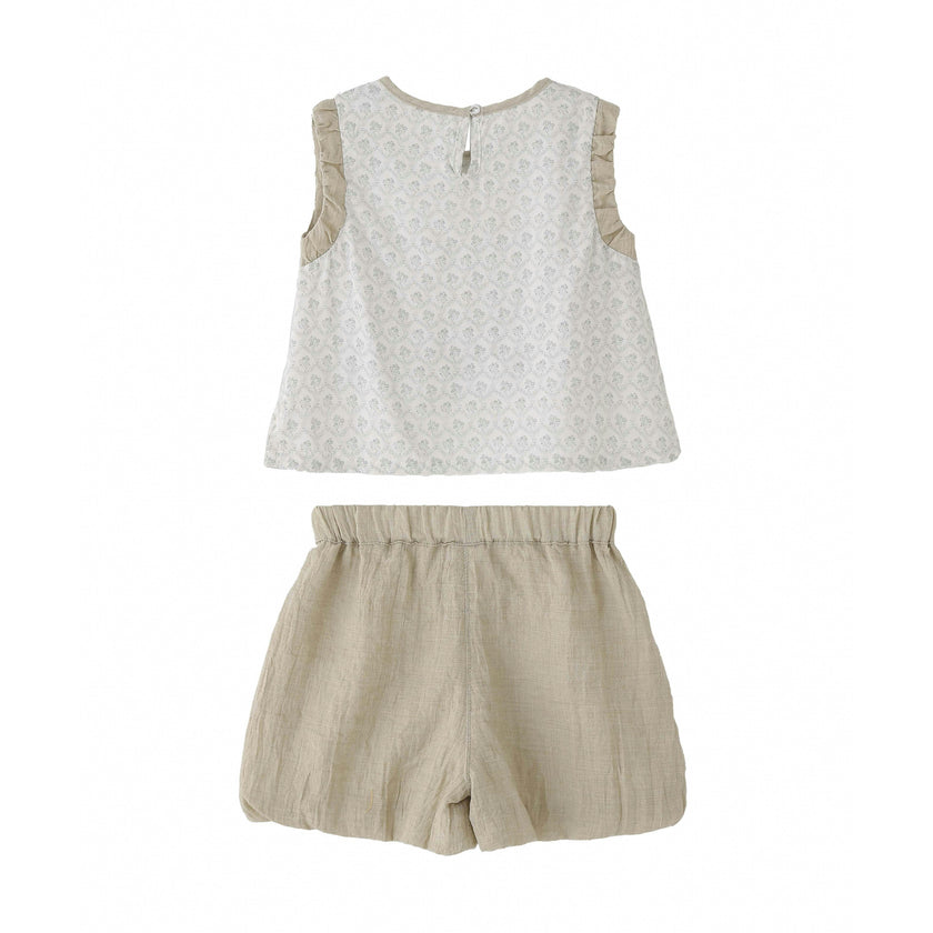 Beige Ruffle Set
