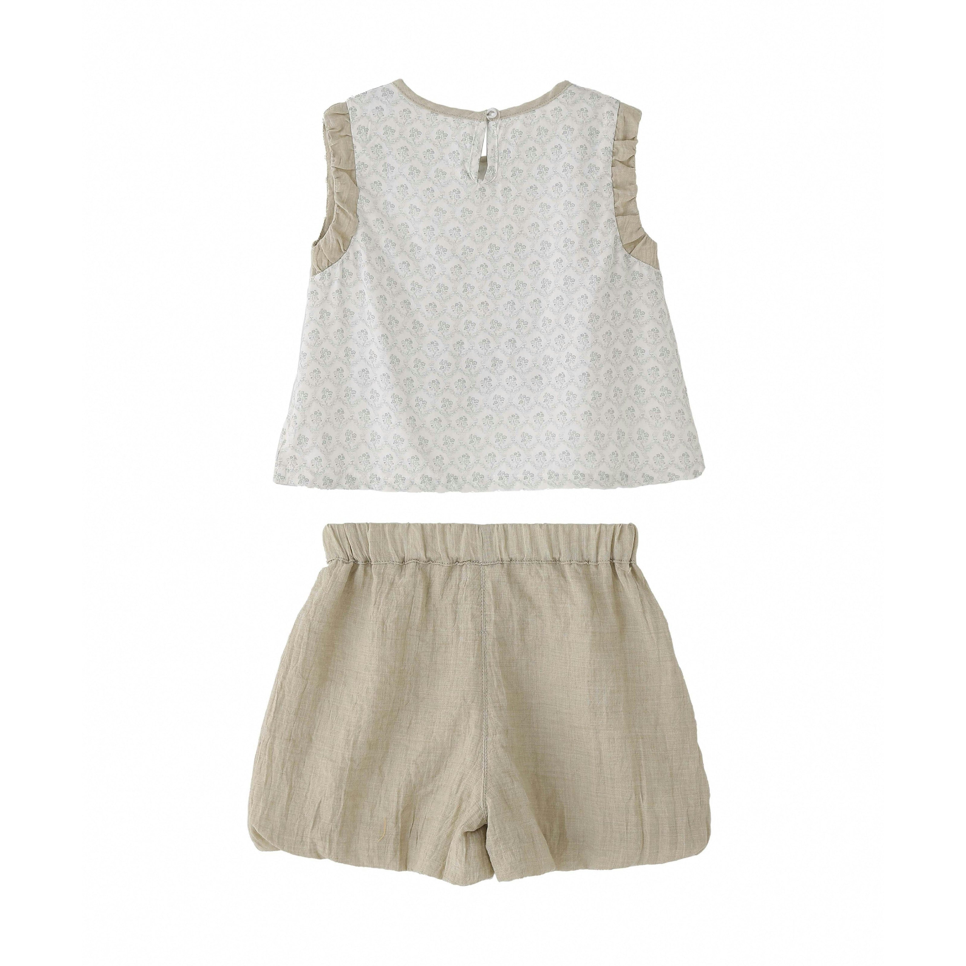 Beige Ruffle Set