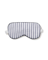 Adult's Twill Sleep Mask in Navy French Ticking