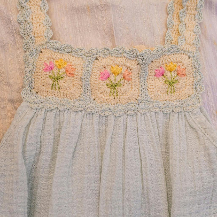 Crochet Bubble in Blue Bouquet