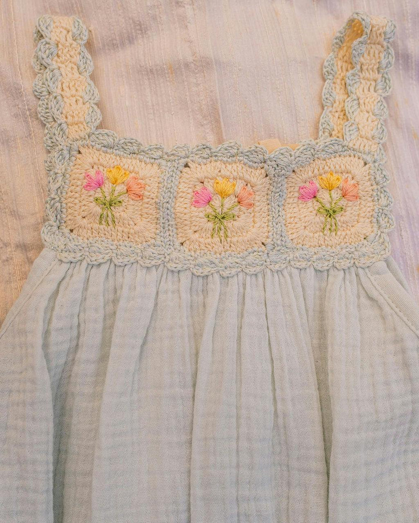 Crochet Bubble in Blue Bouquet