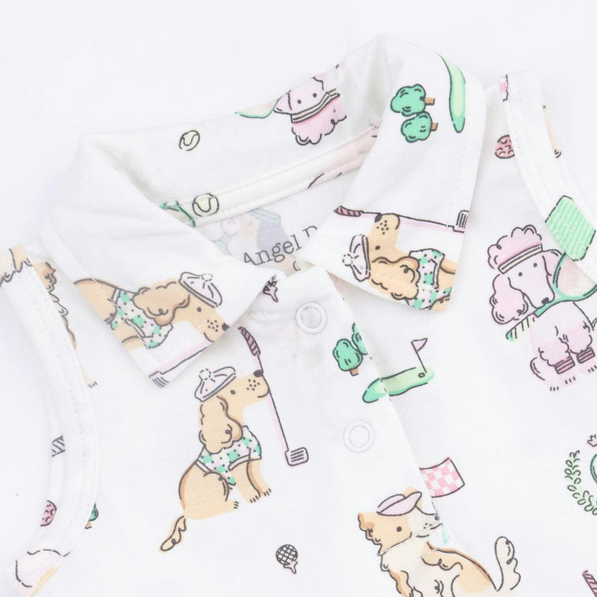 Country Club Dogs Pink - Polo Tennis Dress