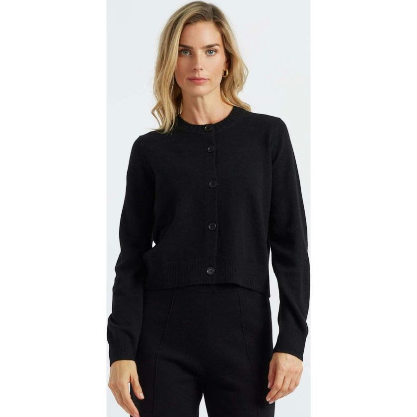 Wool Cashmere Cropped Cardigan