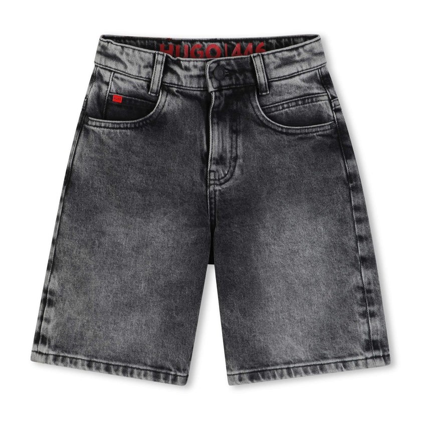 Black Lave-Denim Shorts