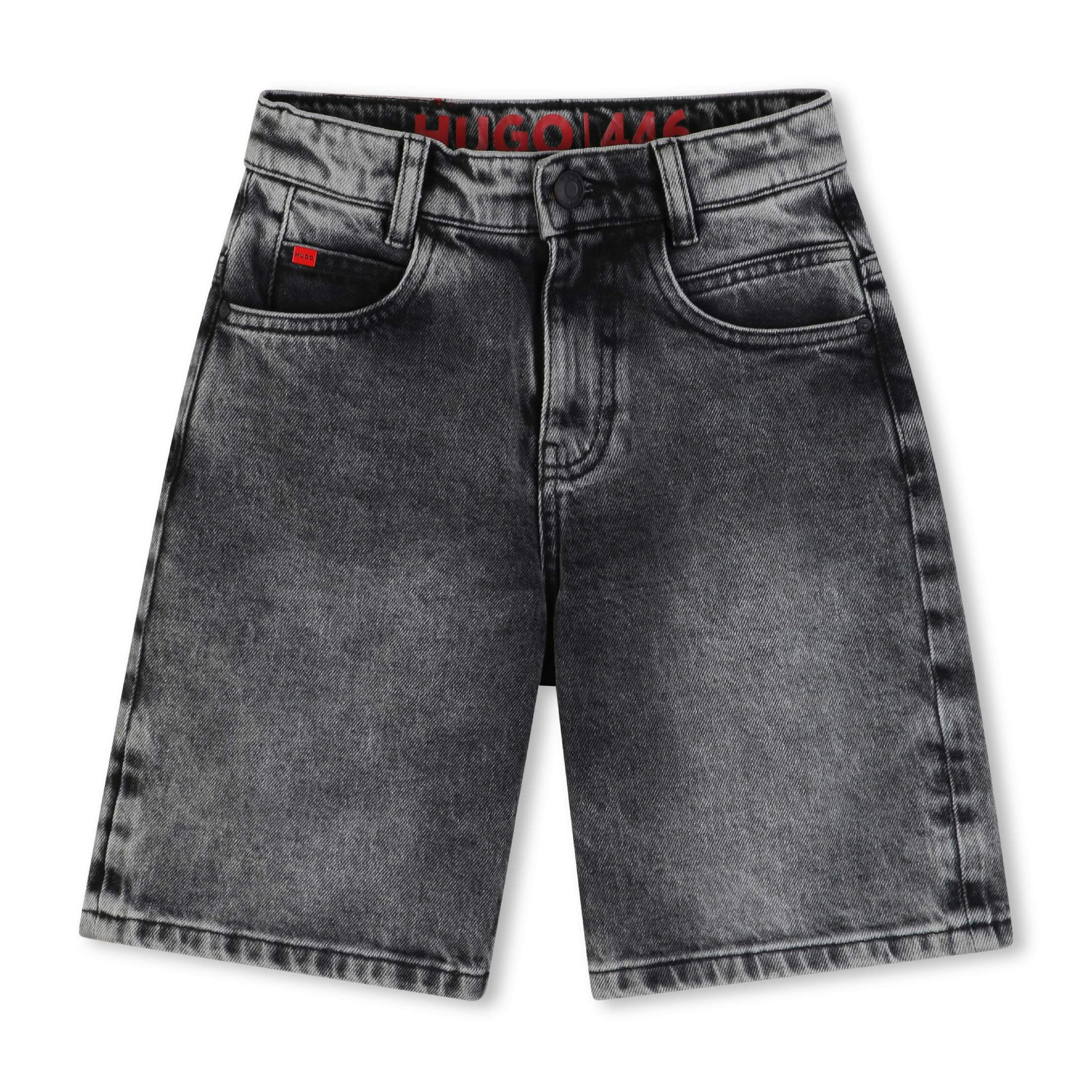 Black Lave-Denim Shorts