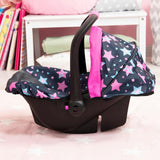 Design: Dolls Car Seat in Turquoise/Pink